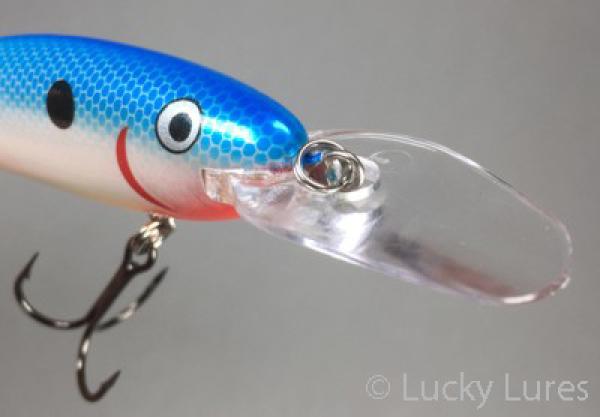 BALSA MINNOW Wobbler, schwimmend, Farbe: BSO Blue-White-Orange, Größe 10 ( 9,5 cm), Gewicht: 18 Gramm,  von Bagley Bait
